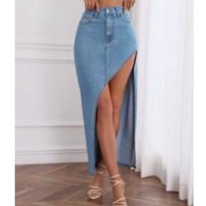 Stylish Asymmetrical Denim Skirt